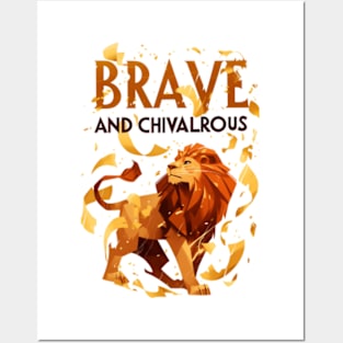 Brave and Chivalrous - Majestic Lion - Fantasy Posters and Art